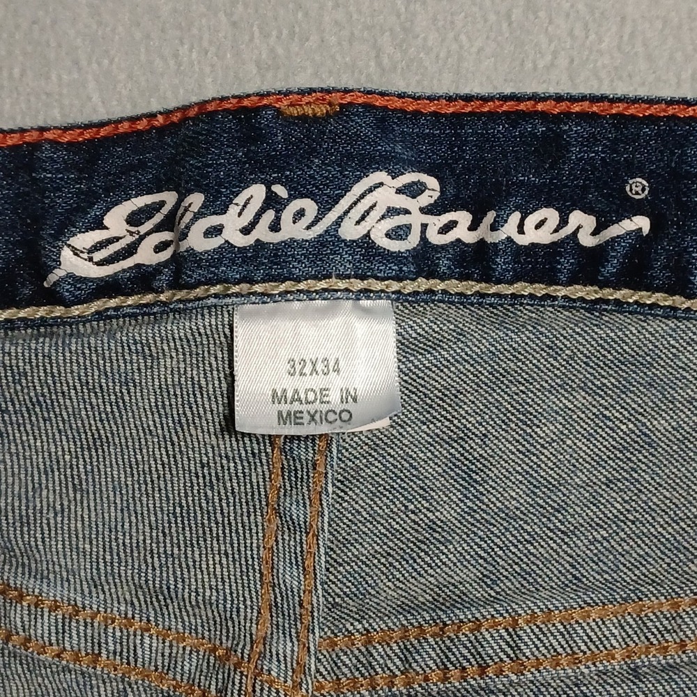 Eddie Bauer Mens Slim Fit‎ Jeans 32x34 Blue Denim Stretch 11107973 SS21 - Picture 5 of 10